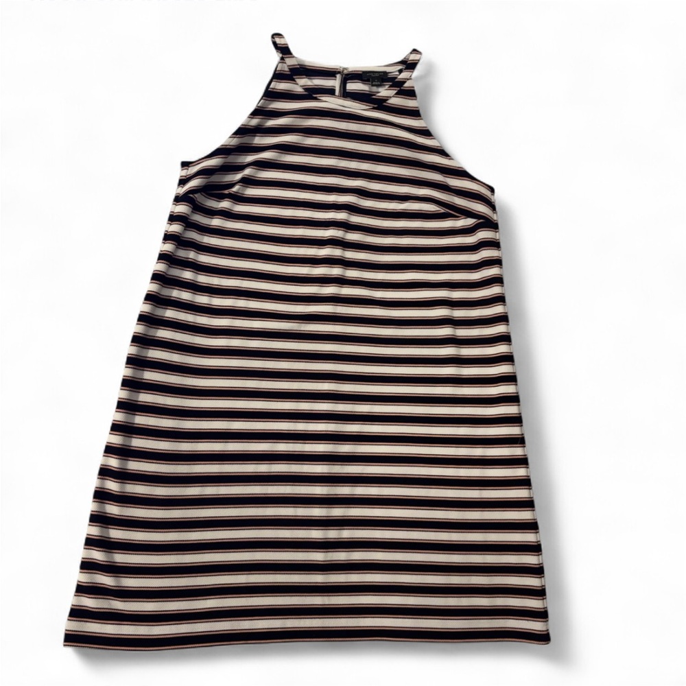 Ann Taylor Size 14 Black and White Striped Dress Sleeveless